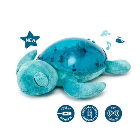Cloud B Cloud b Tranquil Turtle - Nočné svetielko s melódiou, Korytnačka, modrá, 0m+