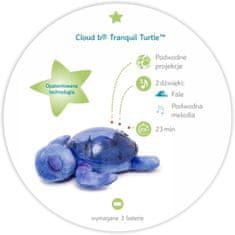 Cloud B Cloud bTranquil TurtleNočné svetielko s melódiou, Korytnačka, fialová, 0m+