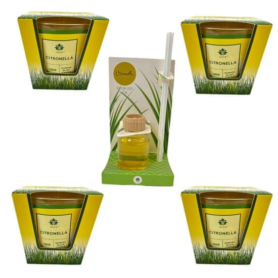 Arôme Set Citronella sviečky a difuzér 50 ml