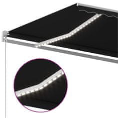 Vidaxl Ručne zaťahovacia markíza s LED 500x300 cm antracitová