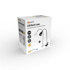 Solight Solight LED stolná lampička, 2.5W, 3000K, clip, biela farba WO33-W