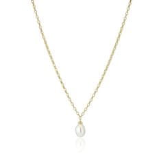SIF JACOBS Elegantný pozlátený náhrdelník s barokovou perlou Padua SJ-N2455-P-YG