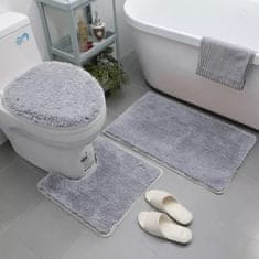 Verk Sada kúpeľňových koberčekov 3ks sivá