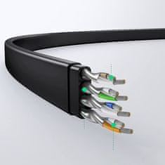 Ugreen NW102 Flat kábel LAN Ethernet Cat6 15m, čierny