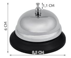 ISO 5869 Stolný zvonček - strieborný