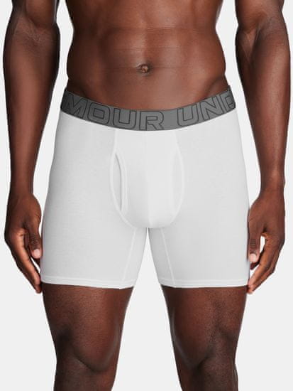 Under Armour Boxerky M UA Perf Cotton 6in-WHT