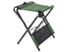 Verk 01678_Z Kempingová skladacia stolička s držiakom na rybársky prút, zelená
