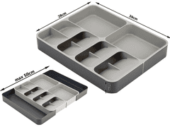 Verk 24358 Kompaktný organizér do zásuvky sivý