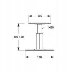DOMAX Základňa stĺpa M20 100x130x3mm pozinkovaná