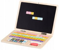 EcoToys Drevený notebook s magnetickým monitorom, 30 x 22 x 22 cm, G068