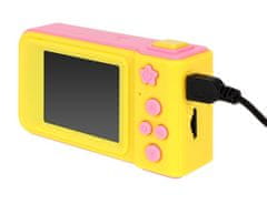 ISO Detský digitálny fotoaparát 2GB ružovo-žltá, 8940
