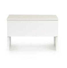 ModernHome Nočný stolík, šuplík biela, HMBT005