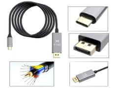 GFT 06315 Kábel displayport usb type-c 1.4 video audio usb-c 8k 4k 2k 1,8 m