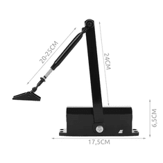 GFT 23598 Zatvárač dverí, čierny, 40-60kg