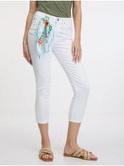 Guess Biele dámske skinny fit džínsy so šatkou Guess 1981 Capri 27