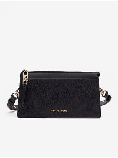 Michael Kors Čierna dámska kožená crossbody kabelka Michael Kors Empire Xbody