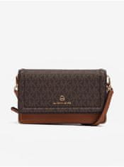 Michael Kors Hnedá dámska kožená crossbody kabelka Michael Kors Jet Set Phone Crossbody UNI