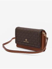 Michael Kors Hnedá dámska kožená crossbody kabelka Michael Kors Jet Set Phone Crossbody UNI