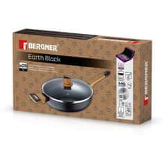 Bergner Panvica hlboká s nepriľnavým povrchom a pokrievkou 28 cm Earth Black