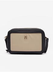 Tommy Hilfiger Čierno-béžová dámska crossbody kabelka Tommy Hilfiger TH Essentials S Crossover CB UNI