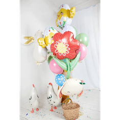PartyDeco Fóliový balón chodiaca Sliepka, 48x60 cm