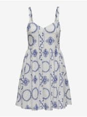 ONLY Modro-biele dámske vzorované šaty ONLY Daphne L
