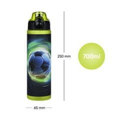 BAAGL Tritánová fľaša na pitie Futbal, 700 ml