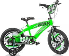 Dino bikes Detský bicykel BMX 145XC čierno-zelené 14
