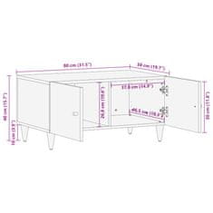 Vidaxl Konferenčný stolík 80x50x40 cm, mangový masív