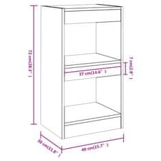 Vidaxl Knižnica/deliaca stena biela 40x30x72 cm