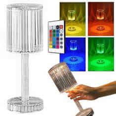 HADEX Krištáľová lampa LED RGB USB diaľkové ovládanie