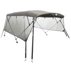 Vidaxl Strieška Bimini so 4 oblúkmi a stenami 243x(170-182)x137 cm