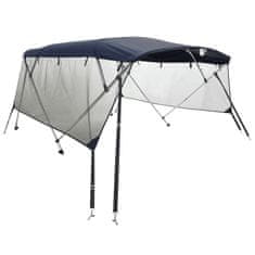 Vidaxl Strieška Bimini s 3 oblúkmi a sieť. stenami 183x(137-152)x137cm