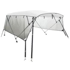 Vidaxl Strieška Bimini s 3 oblúkmi a sieť. stenami 183x(170-182)x137cm