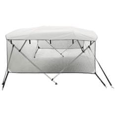 Vidaxl Strieška Bimini s 3 oblúkmi a sieť. stenami 183x(137-152)x137cm