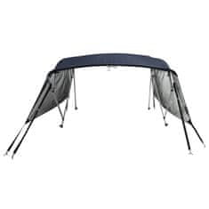 Vidaxl Strieška Bimini s 3 oblúkmi a sieť. stenami 183x(137-152)x137cm