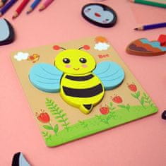 GFT Drevené puzzle pre najmenších - včielka