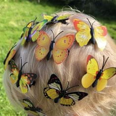 GFT Sponky do vlasov motýliky 10 ks - žlté