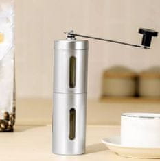 APT AG839A Ručný mlynček na kávu - strieborný