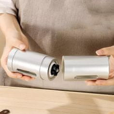 APT AG839A Ručný mlynček na kávu - strieborný