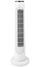 Nedis stĺpový ventilátor/ výška: 76 cm/ výkon 50 W/ 3 rýchlosti/ rotácie/ diaľkové ovládanie/ bielo-čierny