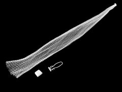 Sieťka na balenie tovaru s koncovkou na zavesenie - biela (100 sada)
