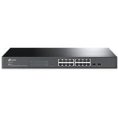 TP-LINK &quot;JetStream 16-Port Gigabit Smart Switch with 2 Gigabit SFP SlotsPORT: 16× Gigabit RJ45 Ports, 2× Gigabit SFP S