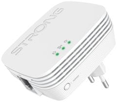 STRONG sada 2 adaptérov Powerline WF 1000 DUO MINI / Powerline 1000 Mbit / s / Wi-Fi 750 Mbit / s / 1x LAN / biely