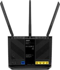 Modem Asus 4G-AX56 LTE s WiFi routerom, 3x GLAN, 1x GWAN, 1x slot SIM, 574/1201Mbps,