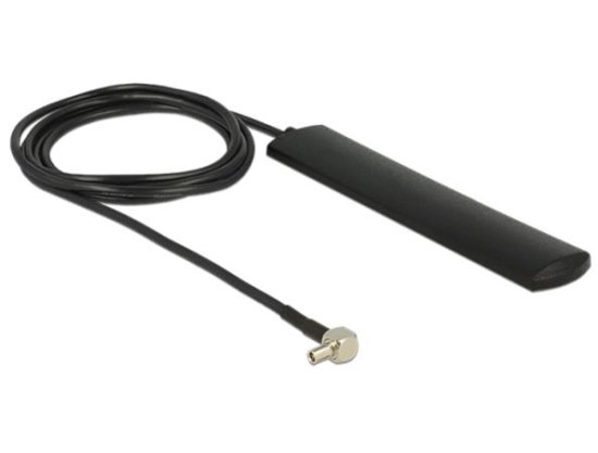 DELOCK LTE Antenna TS-9 plug 3 dBi omnidirectional fixed black adhesive mounting