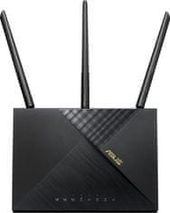 Modem Asus 4G-AX56 LTE s WiFi routerom, 3x GLAN, 1x GWAN, 1x slot SIM, 574/1201Mbps,