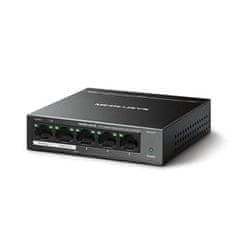 Mercusys MS105GP - 5portový gigabitový stolný switch so 4 portami PoE+, 5× 10/100/1000 Mb/s portami RJ45