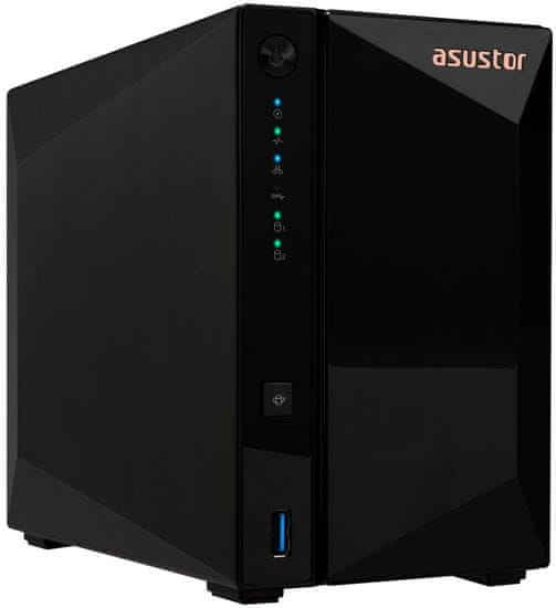 Asustor NAS AS3302T v2 2x 3,5" SATA, Realtek RTD1619B 1.7GHz, 2GB, 2.5GbE x1, USB3.2 Gen1 x3, WOW (Wake on WAN)