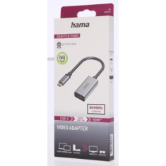 HAMA redukcia USB-C na HDMI, UHD/8K @ 60 Hz, kovová